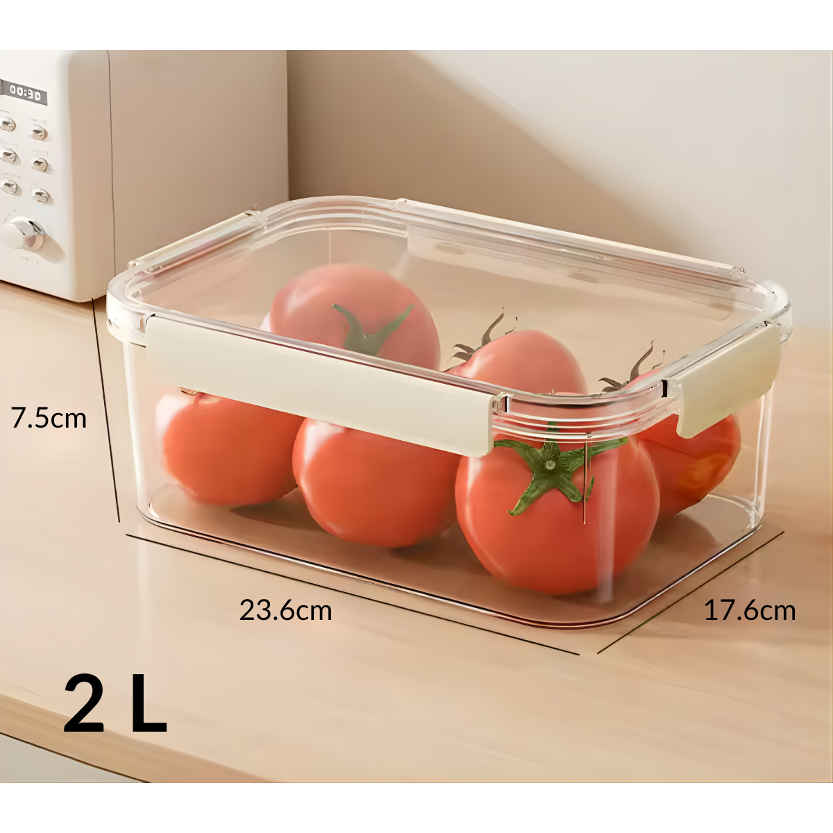 Set 5 Contenedores Taper Tupper Transparente Herméticos-3