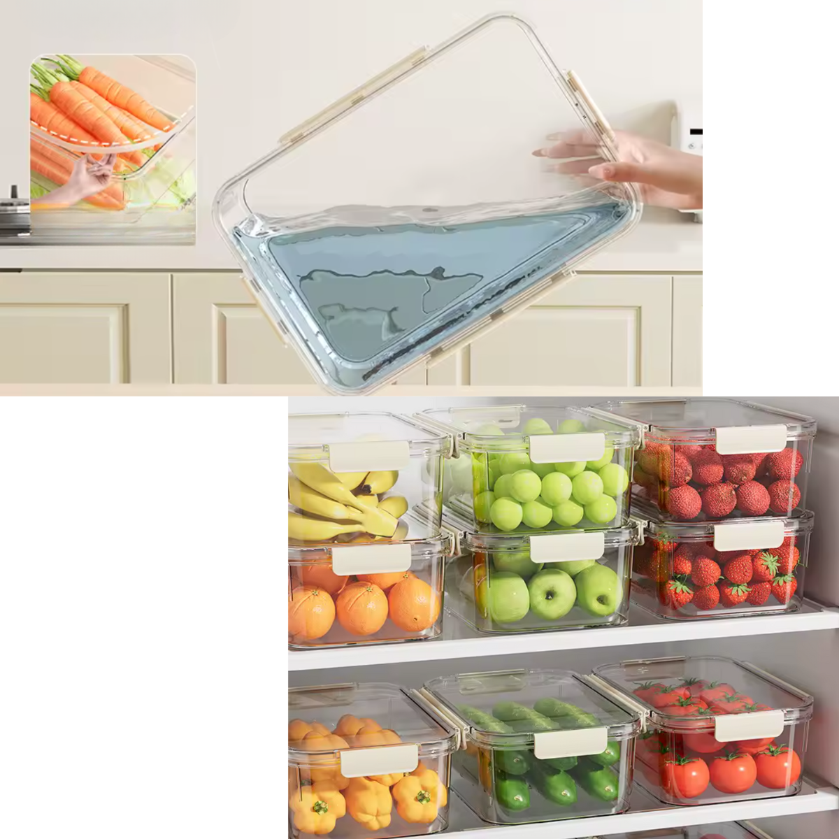 Set 5 Contenedores Taper Tupper Transparente Herméticos-6