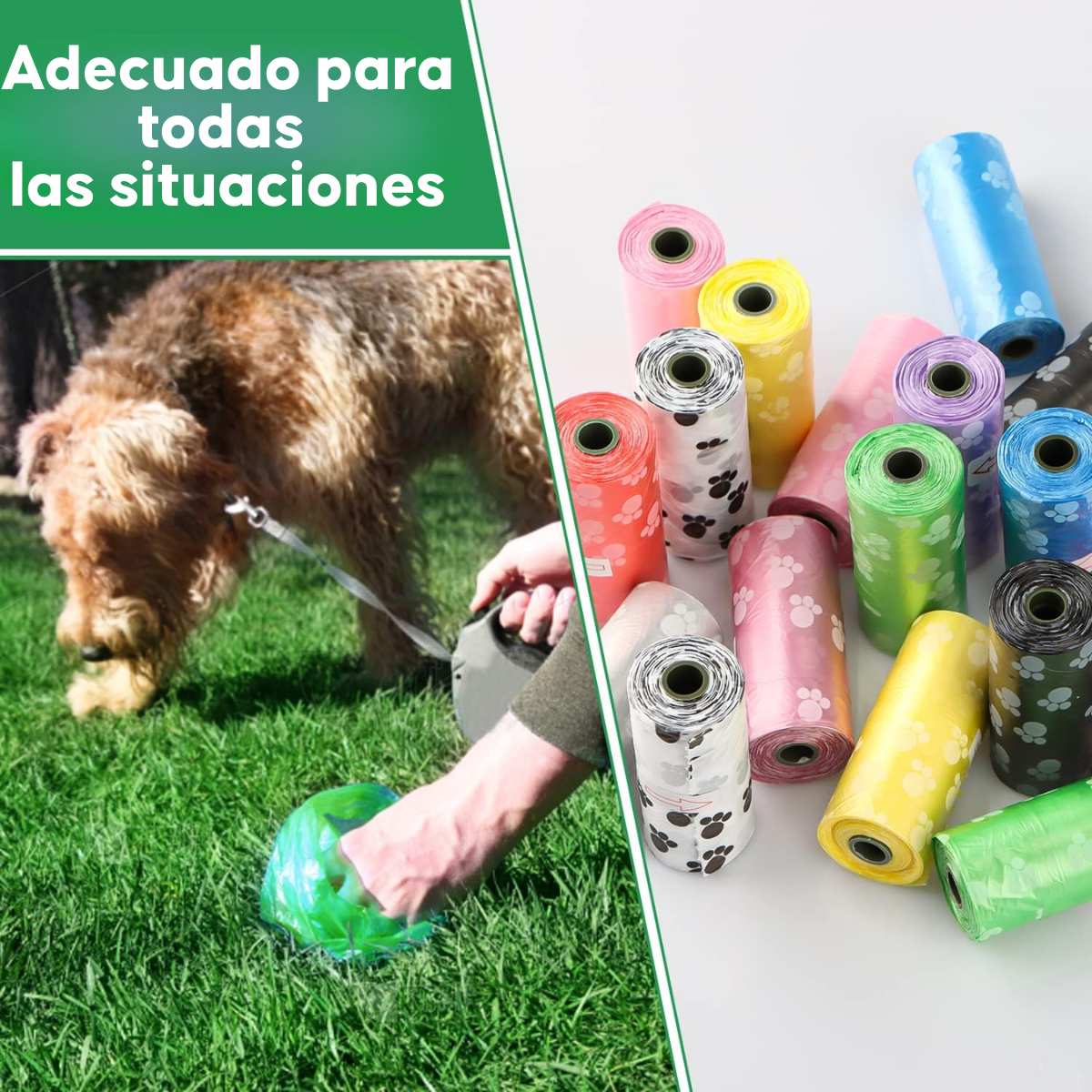 Pack 24 Rollos Bolsas Para Desecho Mascotas Dise o Huellas-4