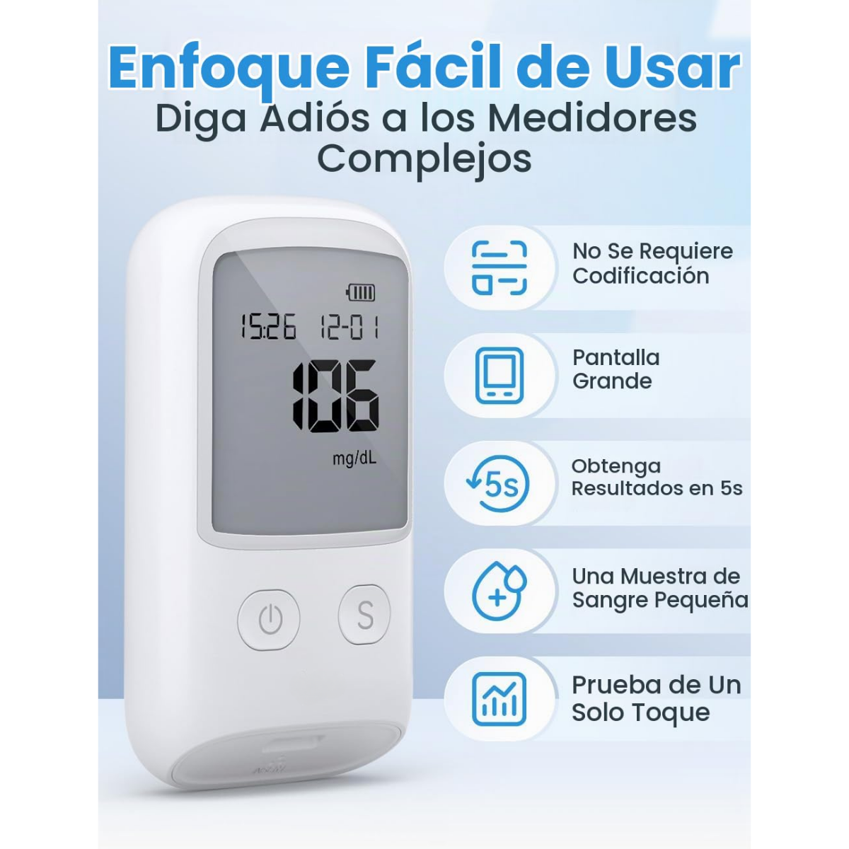 Glucometro Portatil Digital Bgm t1 Medidor Azucar En Sangre-3