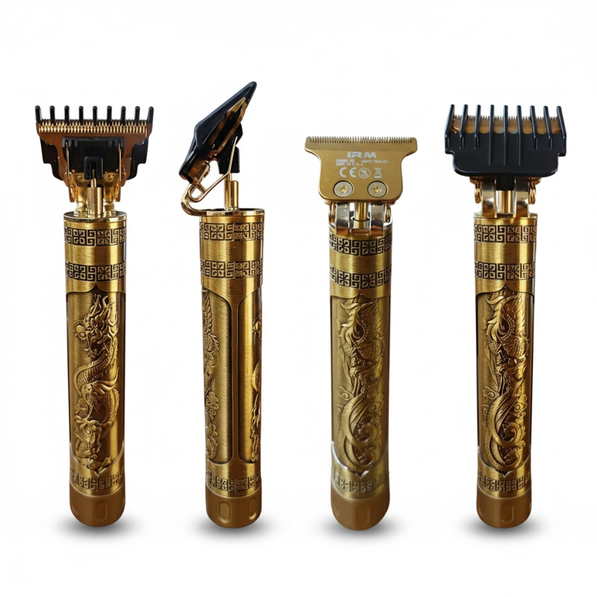 Máquina Cortar Pelo Hombre Recargable Dorada Dragón Portátil-2