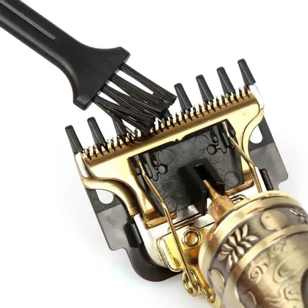 Máquina Cortar Pelo Hombre Recargable Dorada Dragón Portátil-3