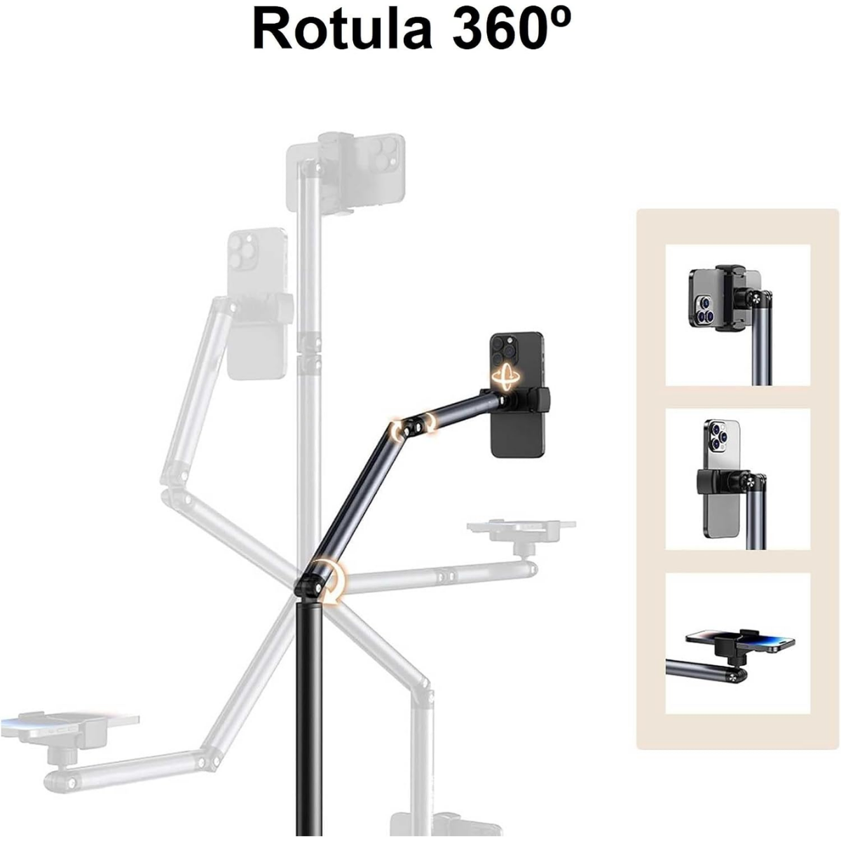 Soporte De Piso Flexible En Acero Para Tablet Y Celular-5