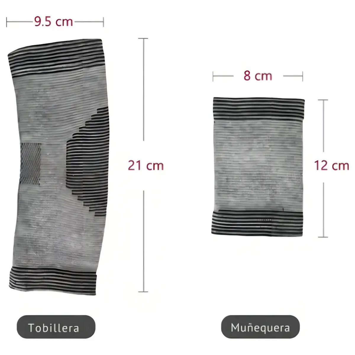 Set 8 De Proteccion Rodilleras Munequeras Carbon Bamboo-2