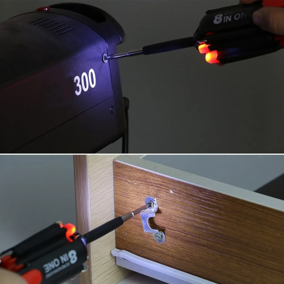 Destornillador 8 En 1 Con Linterna Led Emergencia Multiuso-5