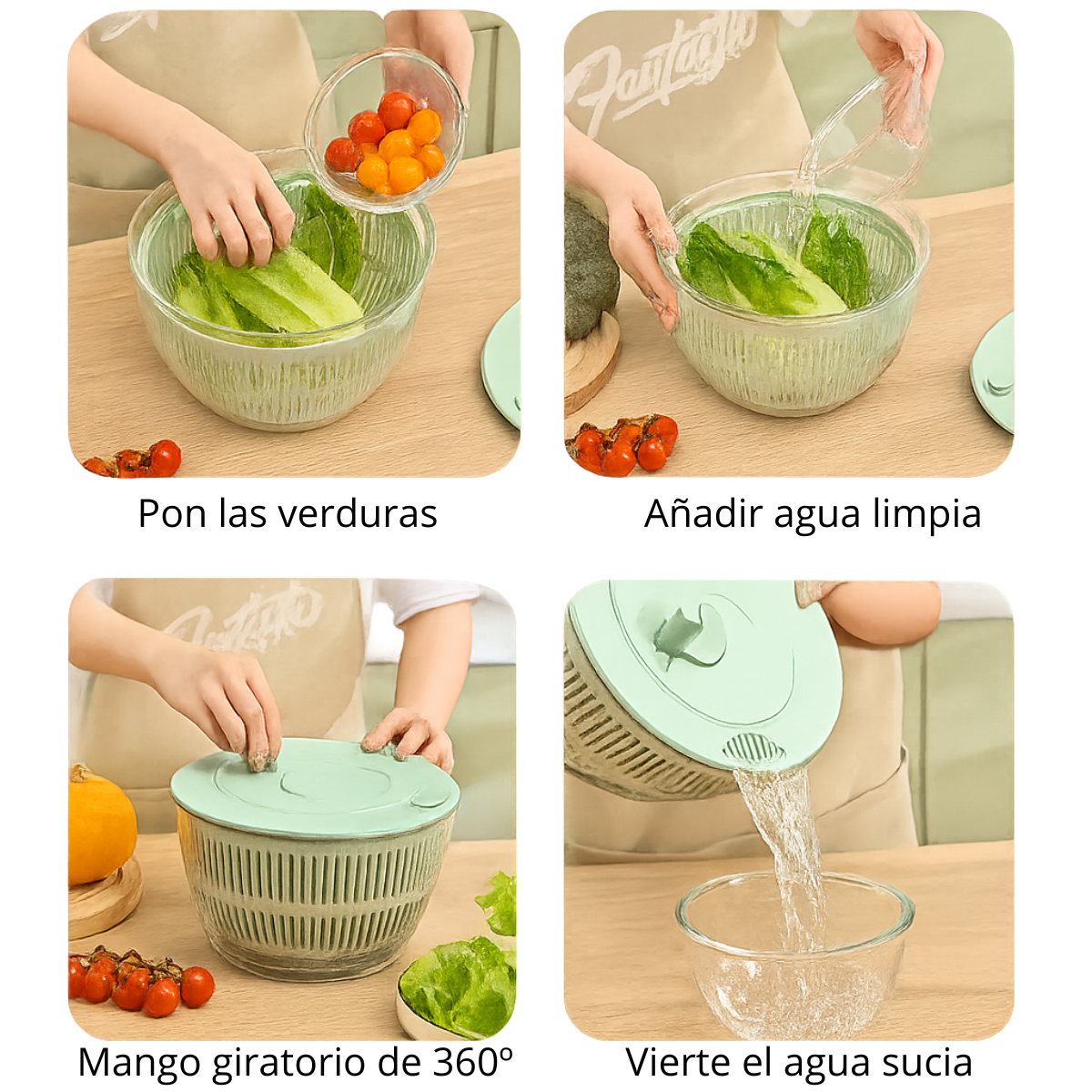 Cortador De Verduras Vegetales Escurridor Alimentos Multiuso-2