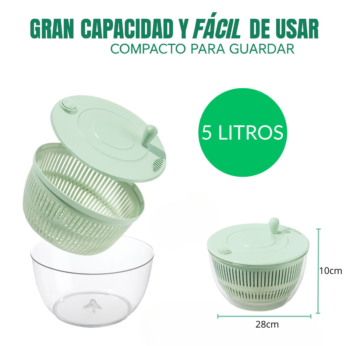 Cortador De Verduras Vegetales Escurridor Alimentos Multiuso-3