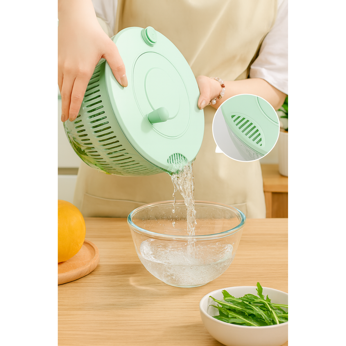 Cortador De Verduras Vegetales Escurridor Alimentos Multiuso-5