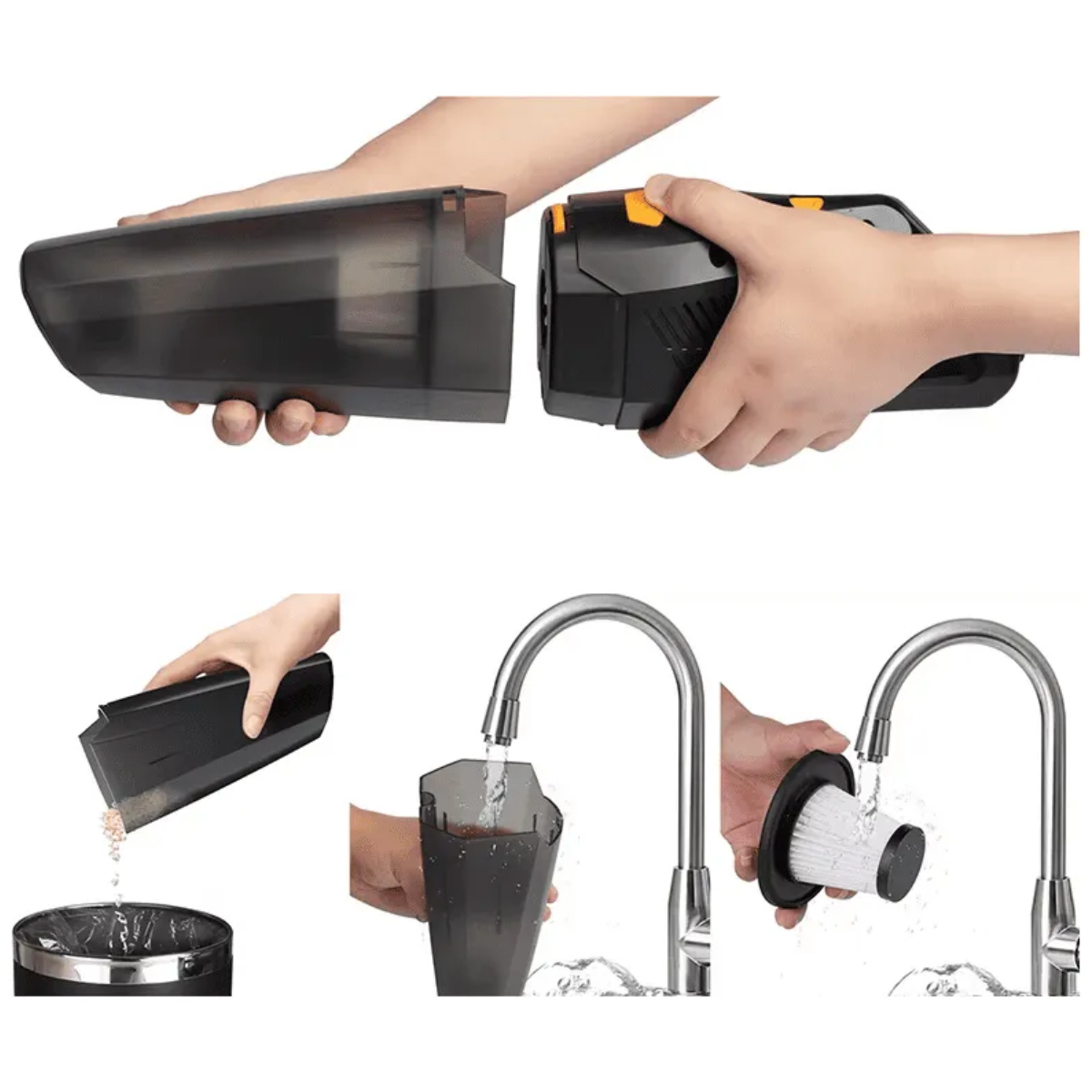 Aspiradora Mano Inal mbrica Auto Hogar Fuerte Succi n 6000pa-2