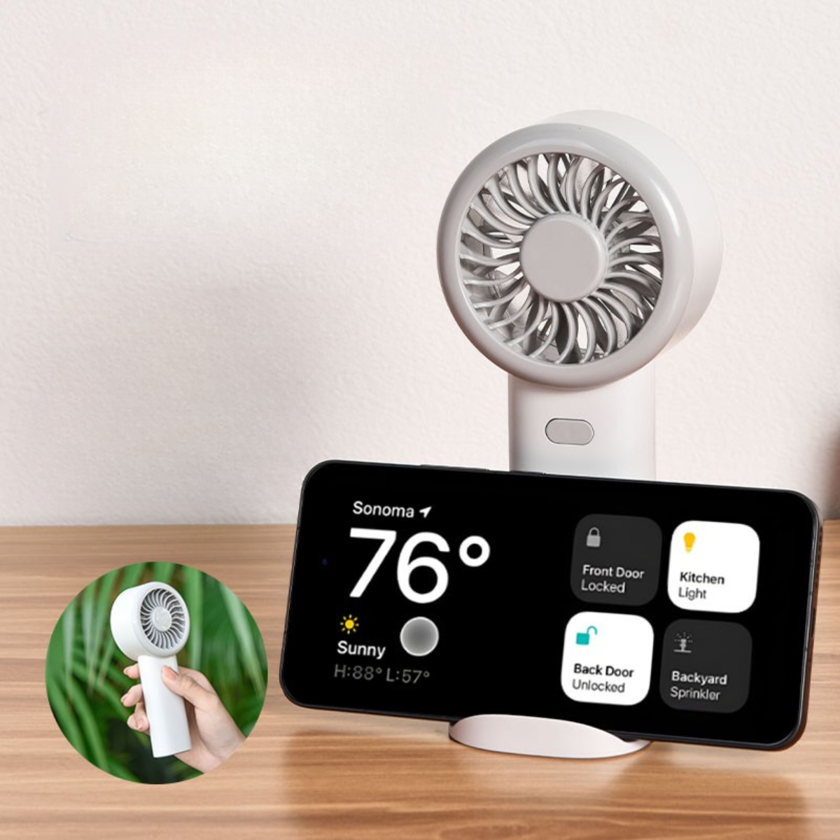 Mini Ventilador Portatil Mano Silencioso Ligero Recargable-4