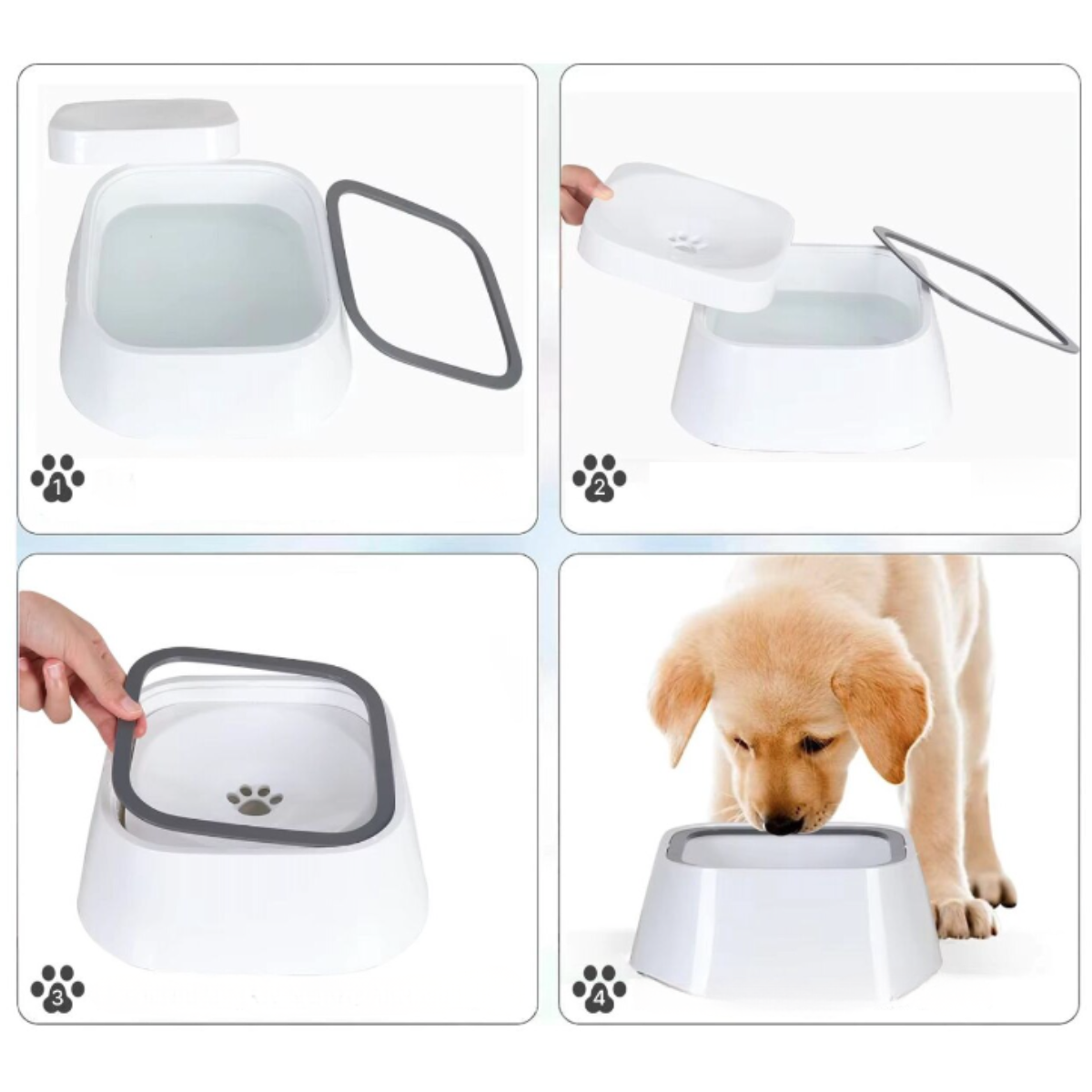 Plato Bebedero Antideslizante Para Perros Bowl Antiderrame-2