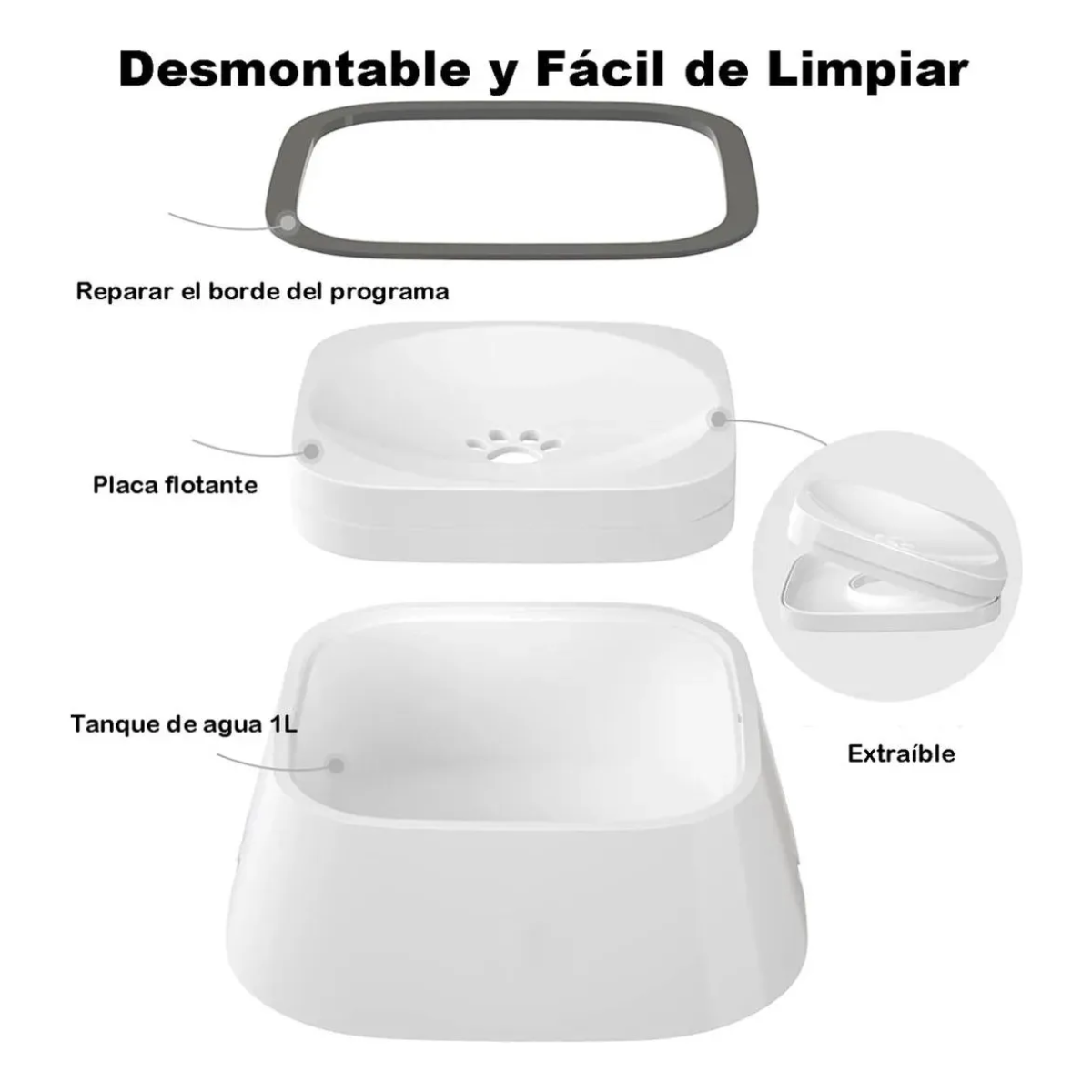 Plato Bebedero Antideslizante Para Perros Bowl Antiderrame-4