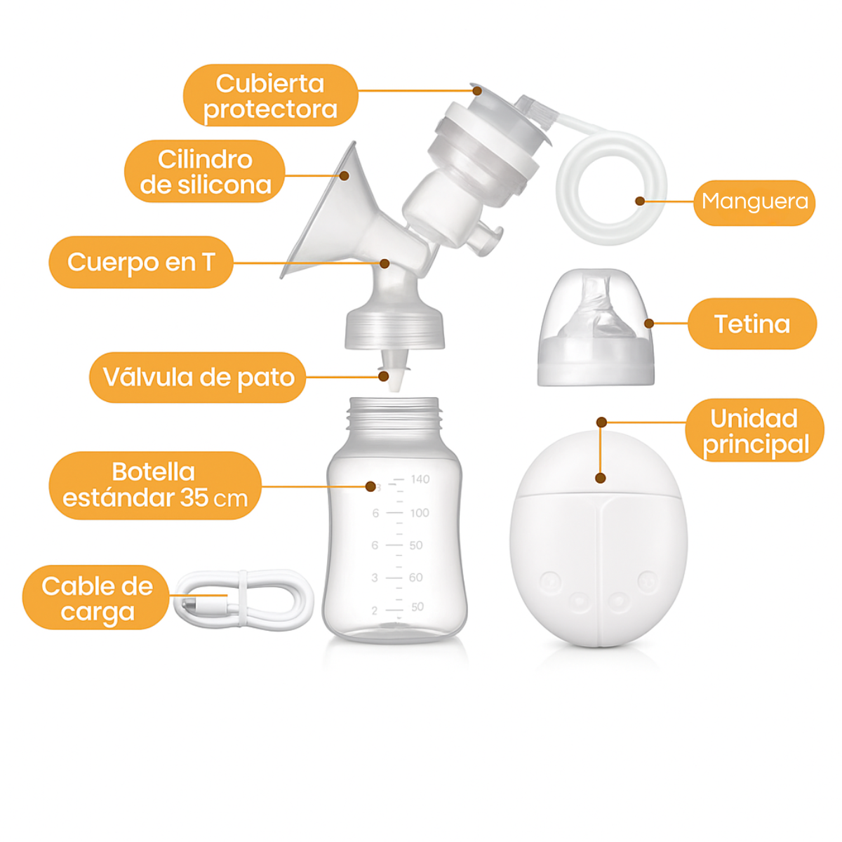 Extractor De Leche Materna Eléctrico Automatico Dos Vasos-2