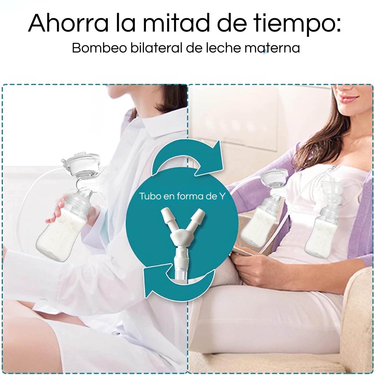 Extractor De Leche Materna Eléctrico Automatico Dos Vasos-5
