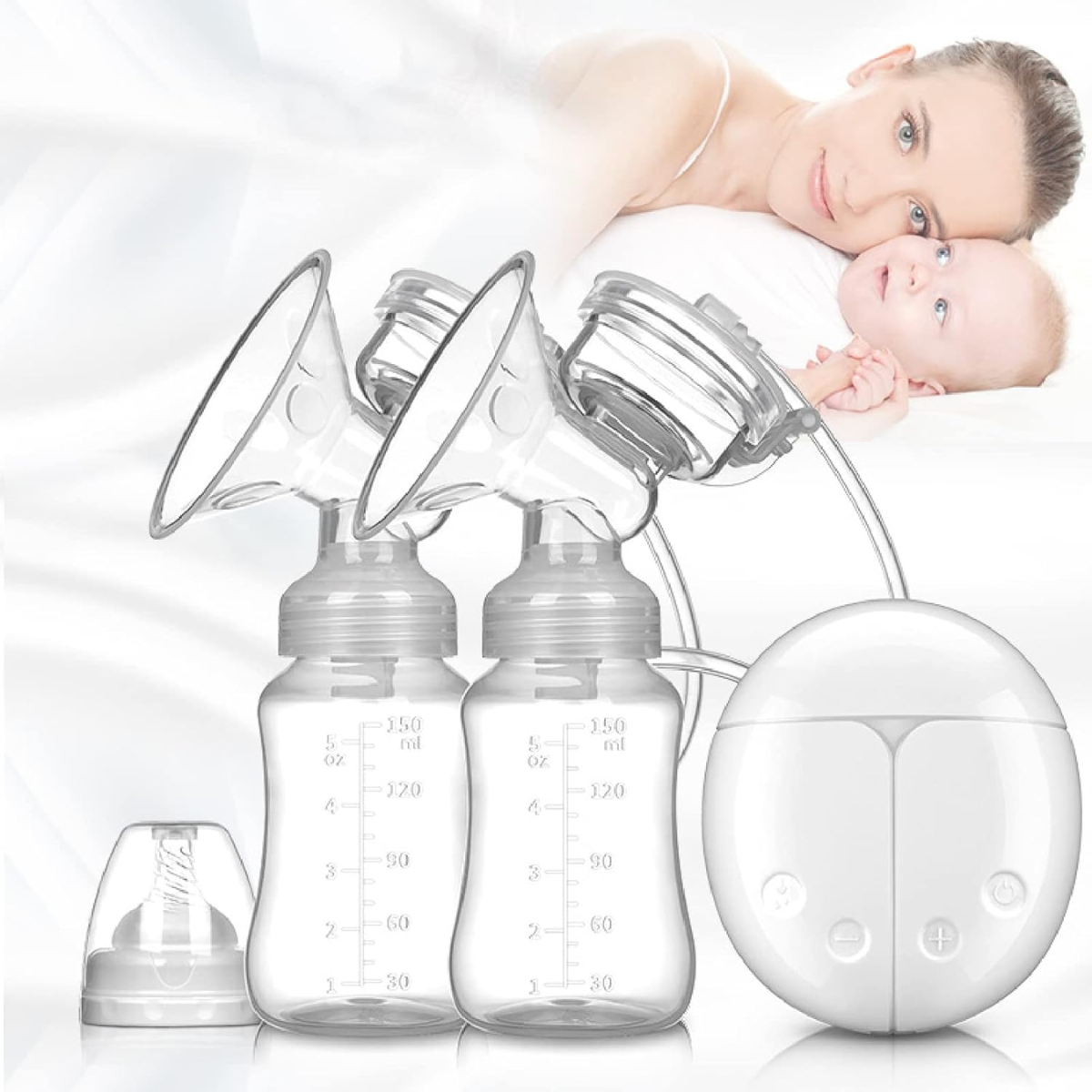 Extractor De Leche Materna Eléctrico Automatico Dos Vasos-6