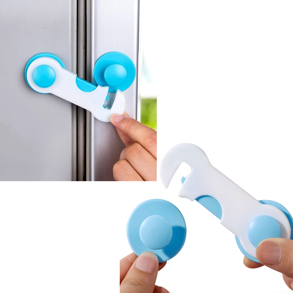 Pack 4 Piezas Protección Cerradura Cajones Para Bebé Niños-3