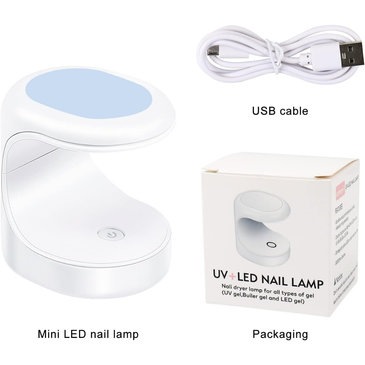 Mini Lampara Uv Led 6w Para Unas Secador Portatil De Gel-5
