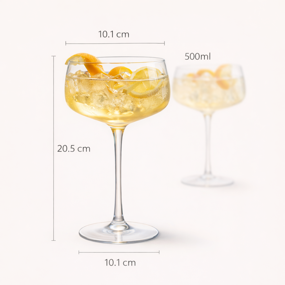 Set 2 Copas Cocteles Gin Tonic Spritzer De Cristal-1