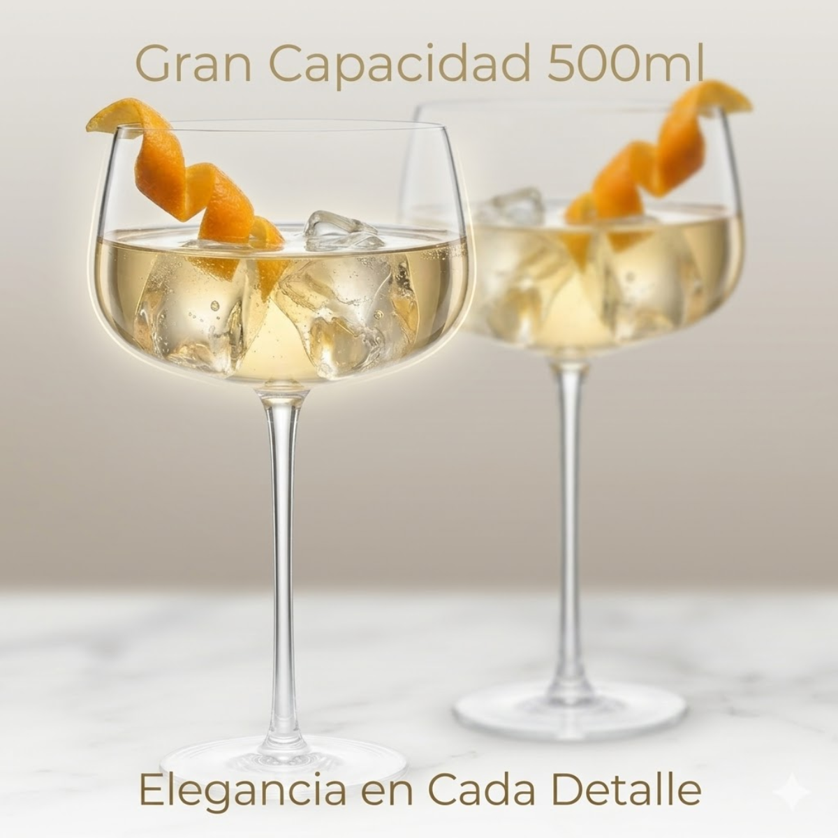 Set 2 Copas Cocteles Gin Tonic Spritzer De Cristal-3