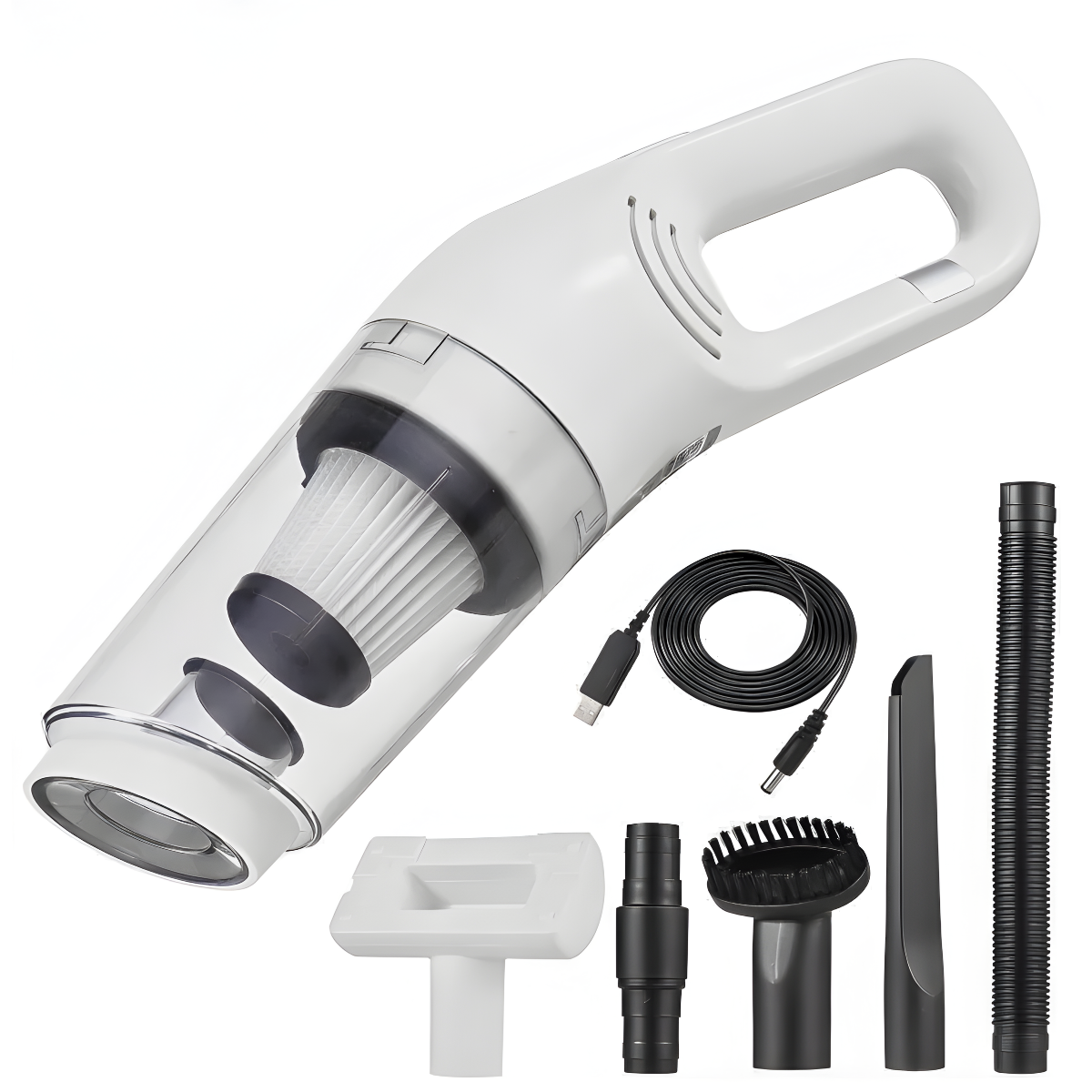 Aspiradora De Mano Inalámbrica Portátil Hogar 2 en 1 Multiuso-4