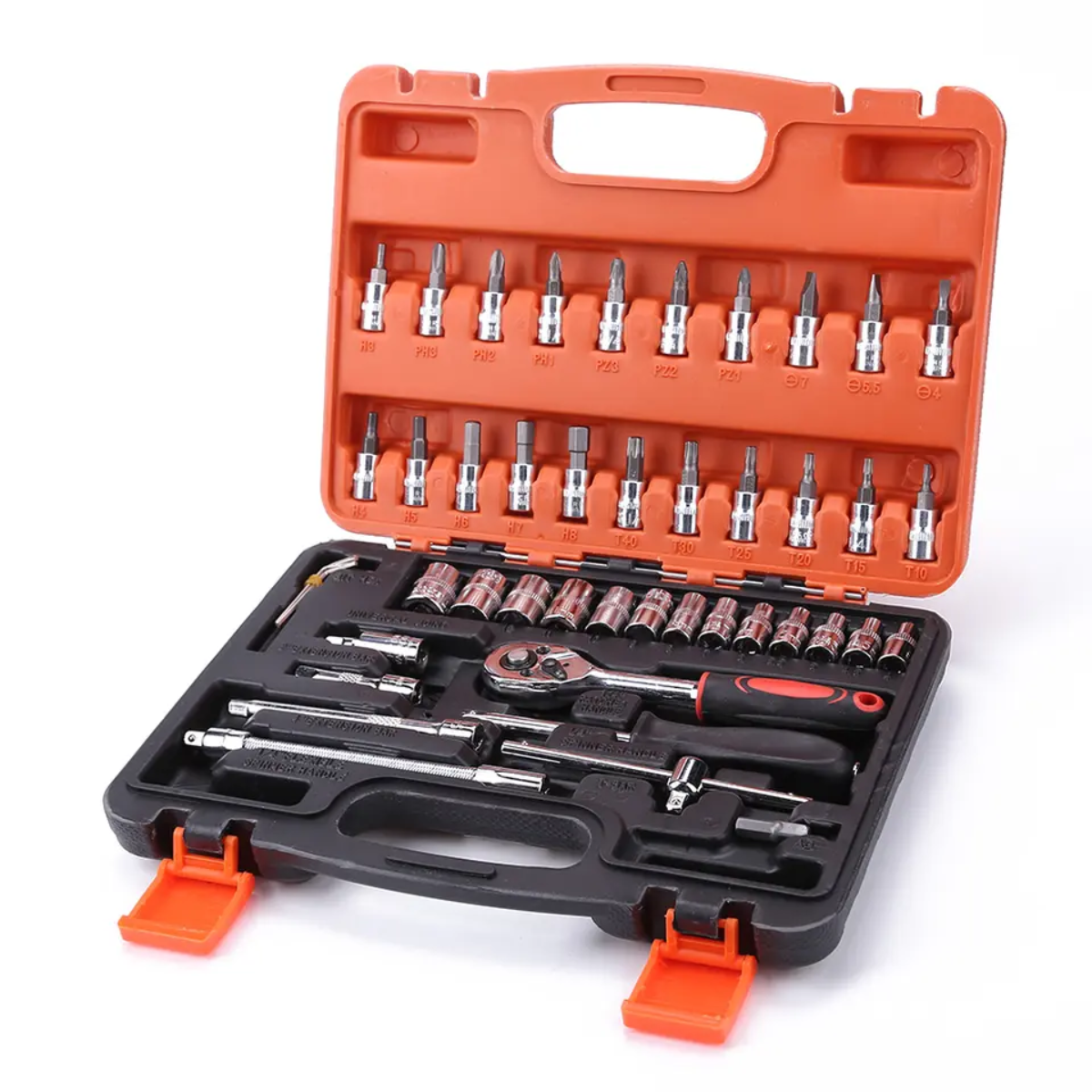 Kit Herramientas 46 Piezas Llaves Dados Y Ratchet-3
