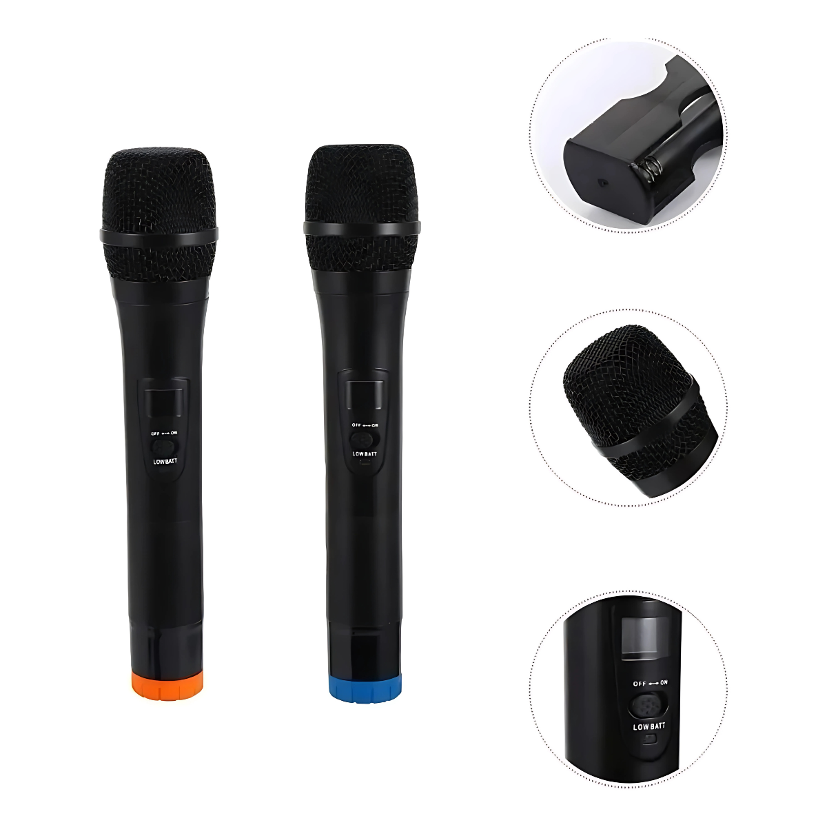 Pack 2 Microfonos Inalambricos Profesional Karaoke Usb-5