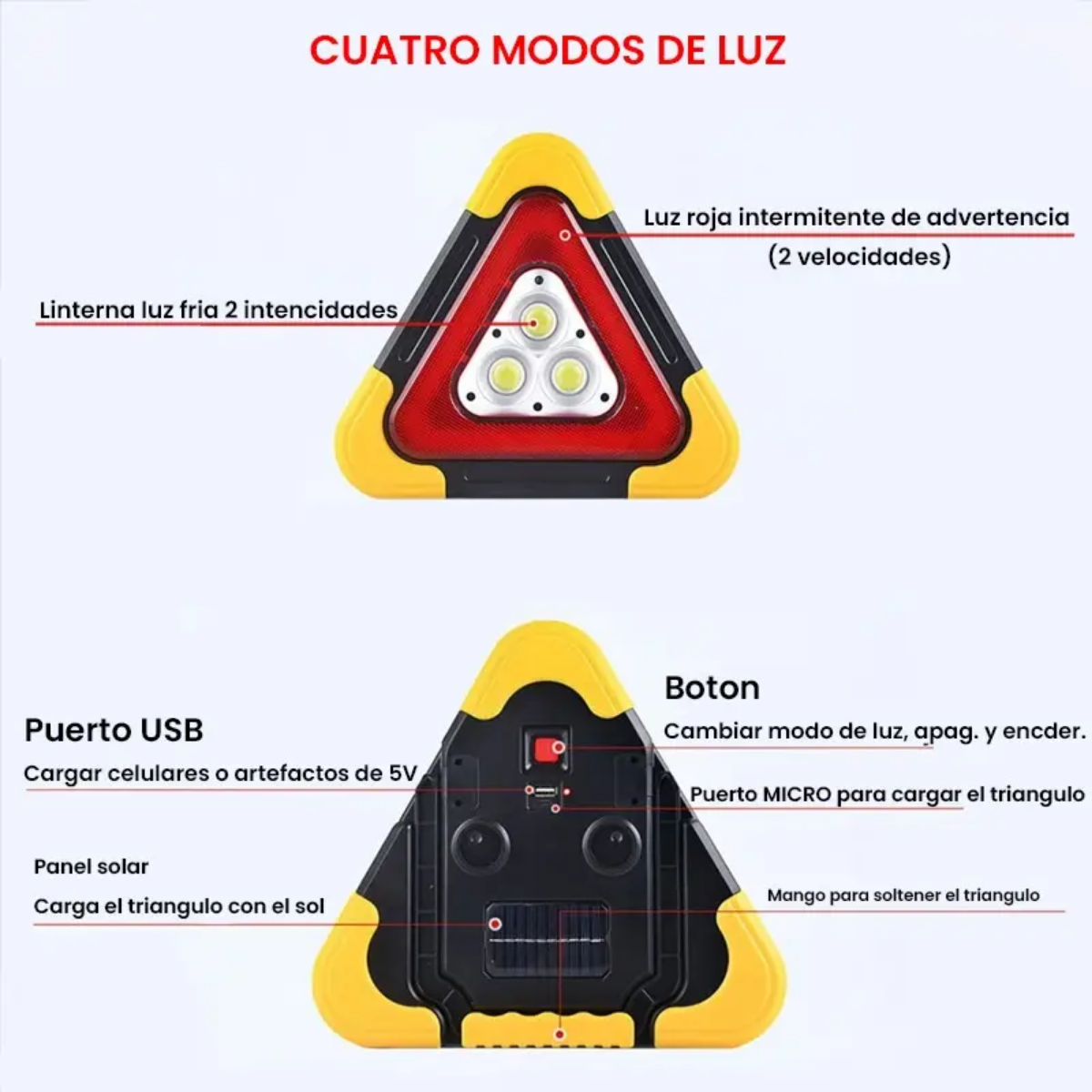 Foco Led Emergencia Hurry Bolt Cob Recargable Usb Camping-6