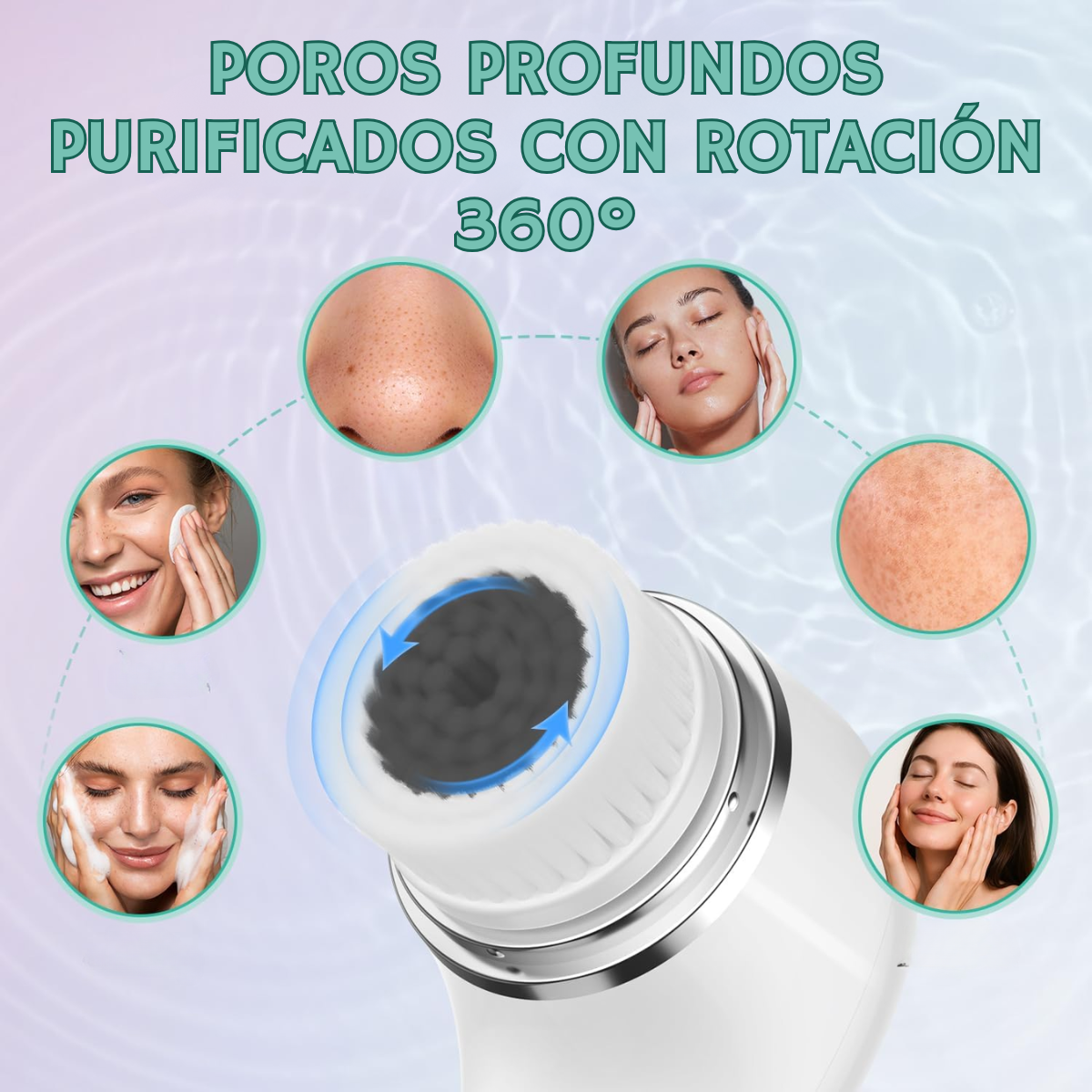 Cepillo Limpiador Facial Electrico 2 Velocidades Waterproof-2
