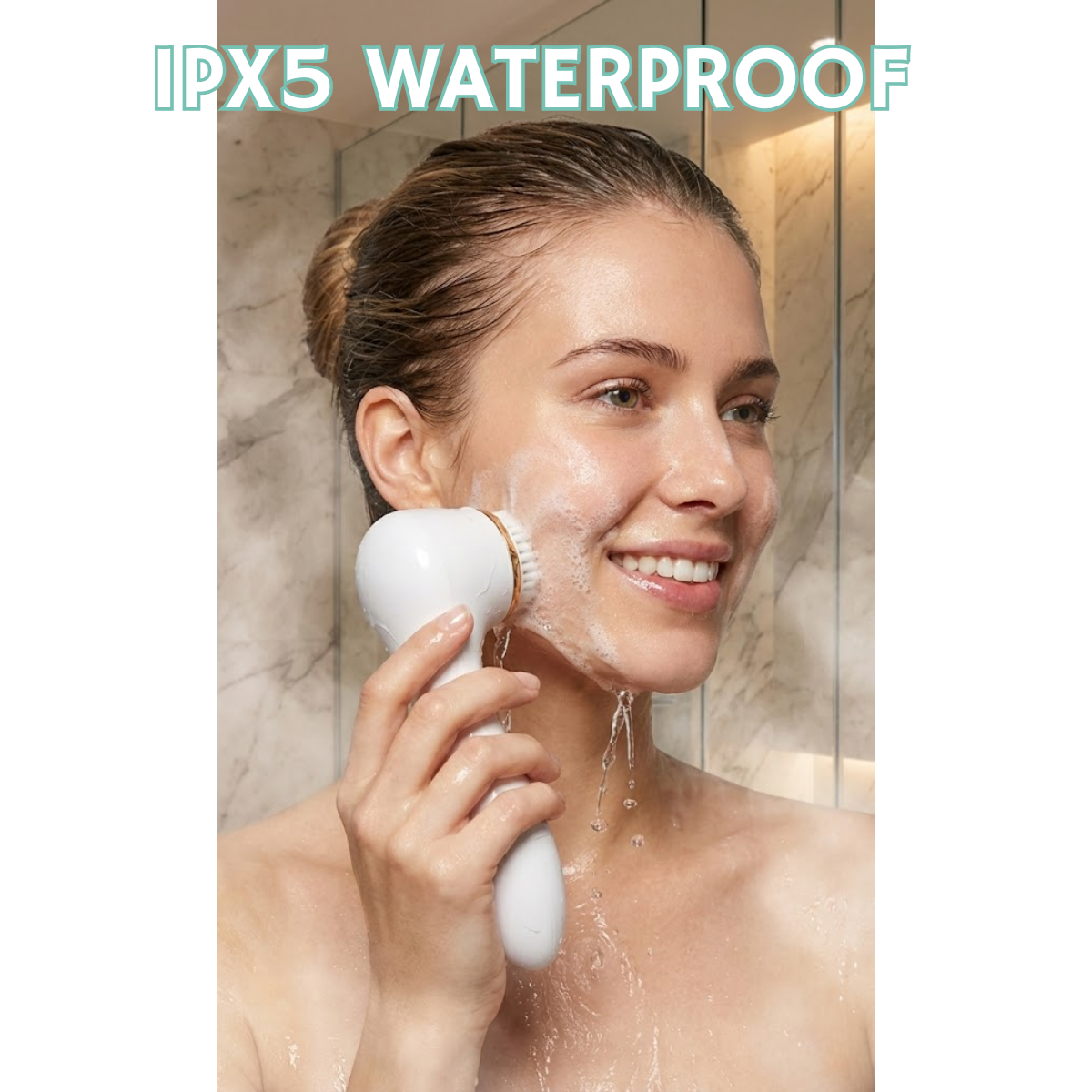 Cepillo Limpiador Facial Electrico 2 Velocidades Waterproof-4