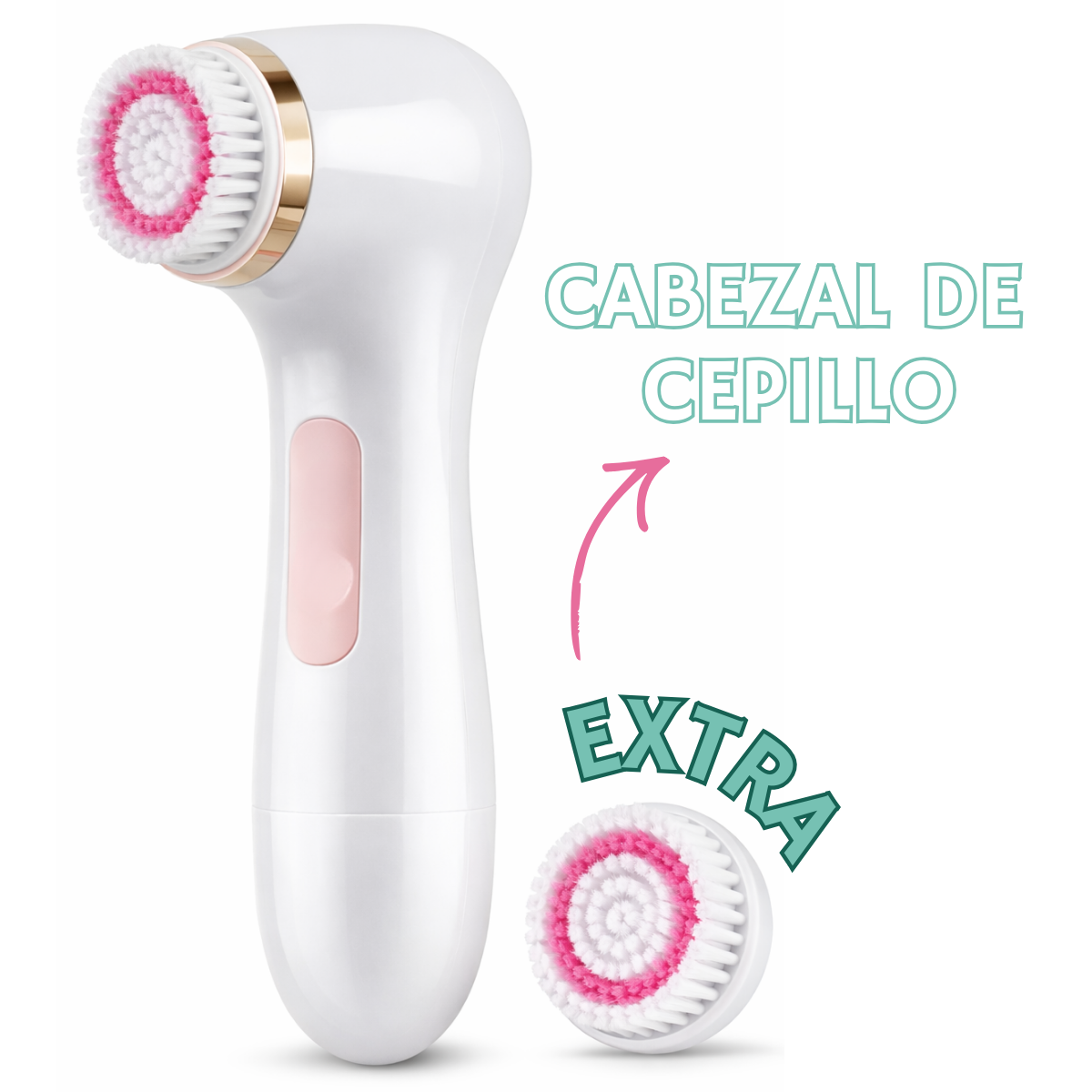 Cepillo Limpiador Facial Electrico 2 Velocidades Waterproof-5