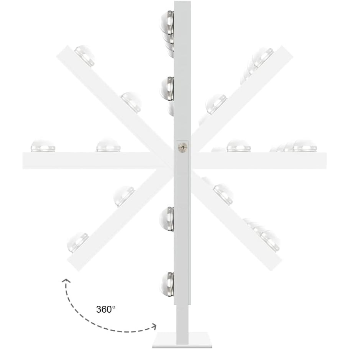 Espejo Maquillaje De Mesa 12 Focos Led Touch Rotacion 360-3