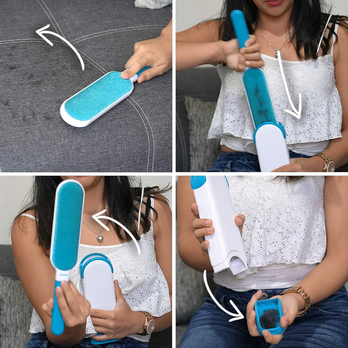 Saca Pelusa Y Pelos Mascotas Reutilizable Base Autolimpiante-5