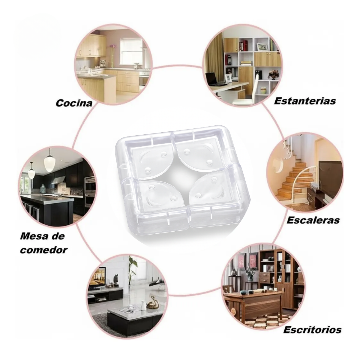 Pack 4 Piezas Protector De Esquinas Muebles Transparente-3
