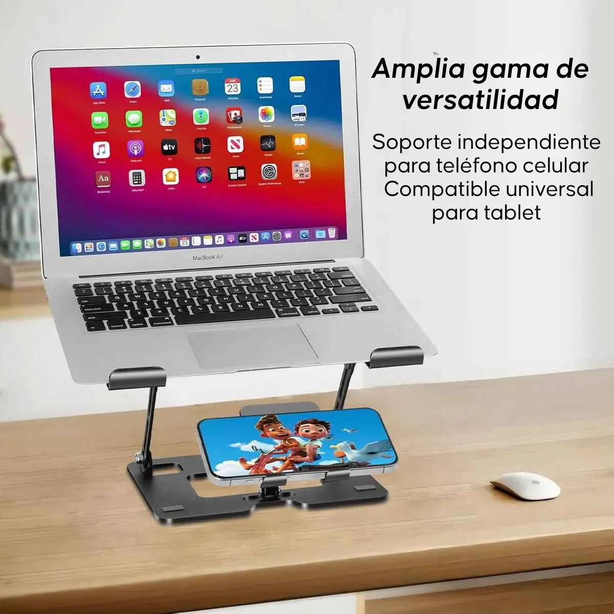 Soporte Alzador Plegable Ajustable Laptop Notebook Celular-2
