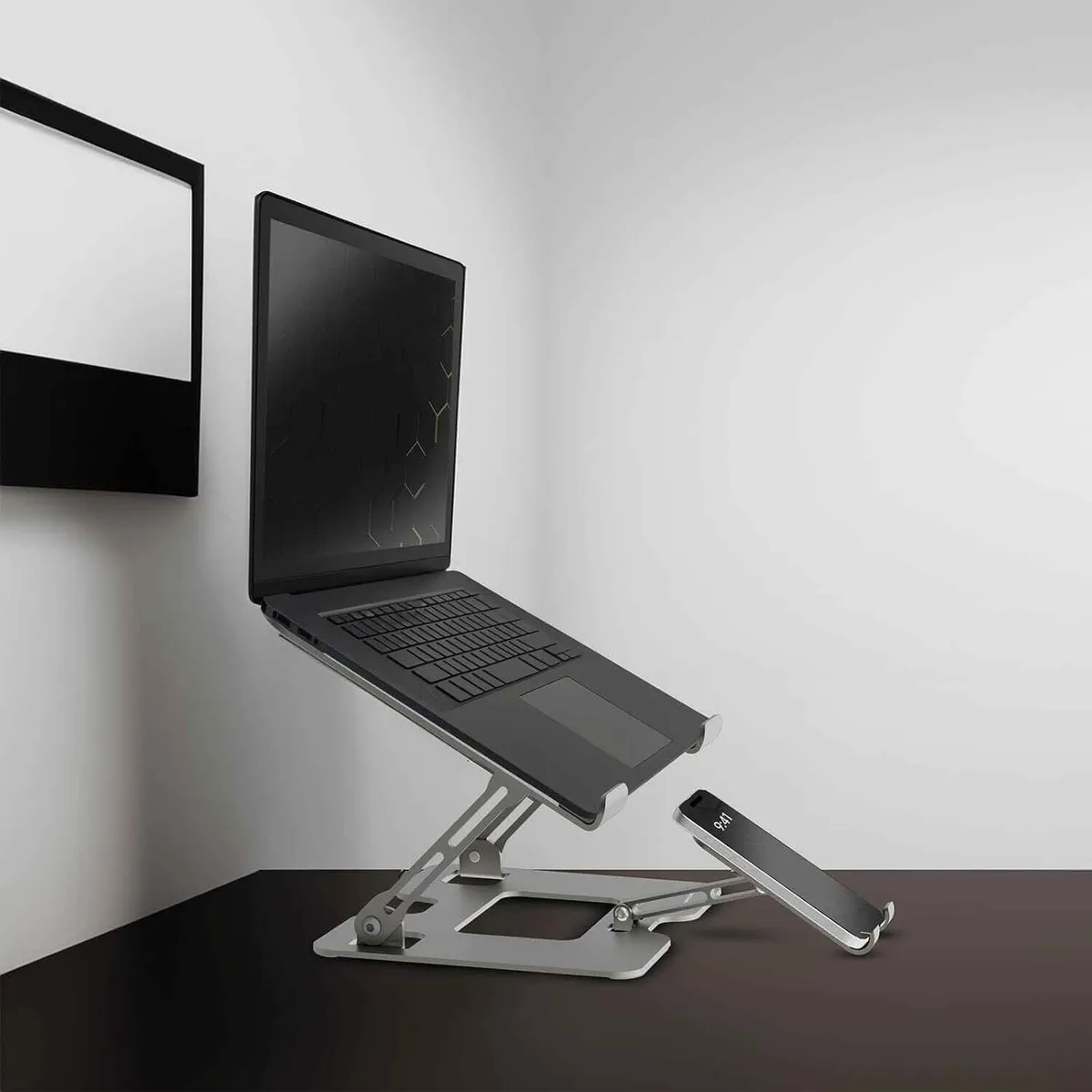 Soporte Alzador Plegable Ajustable Laptop Notebook Celular-5