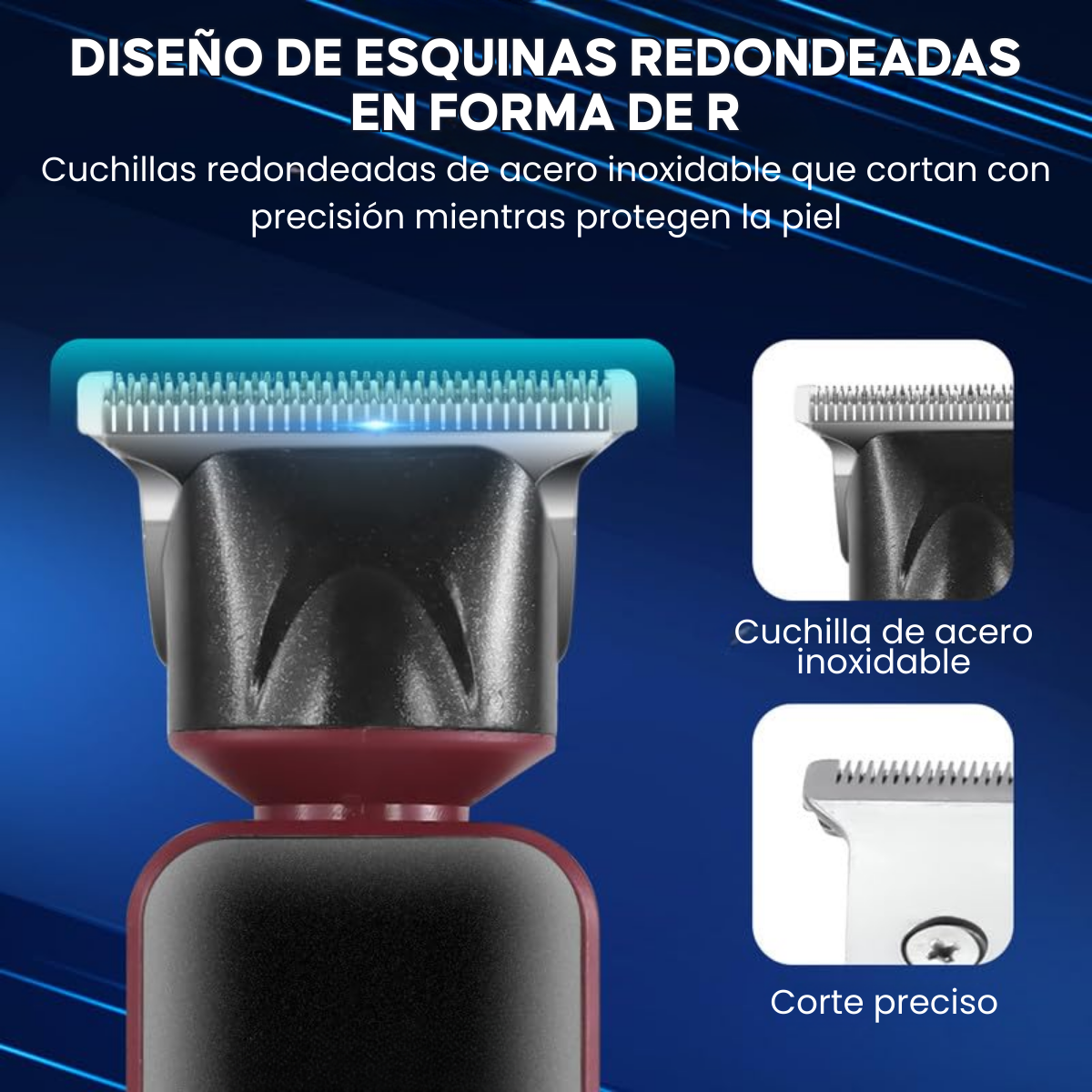Afeitadora Portatil Hombre 3 en 1 Recargable Barba Nariz Surker Sk 1200-2