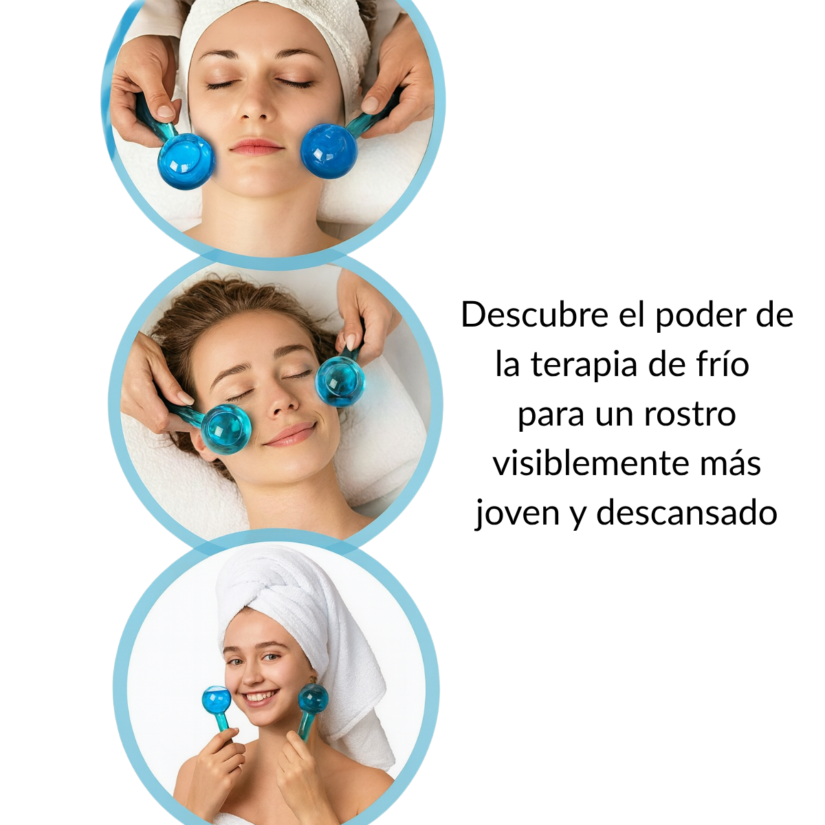 Pack 2 Esferas Reafirmante Masajeador Facial Terapia De Frío-3