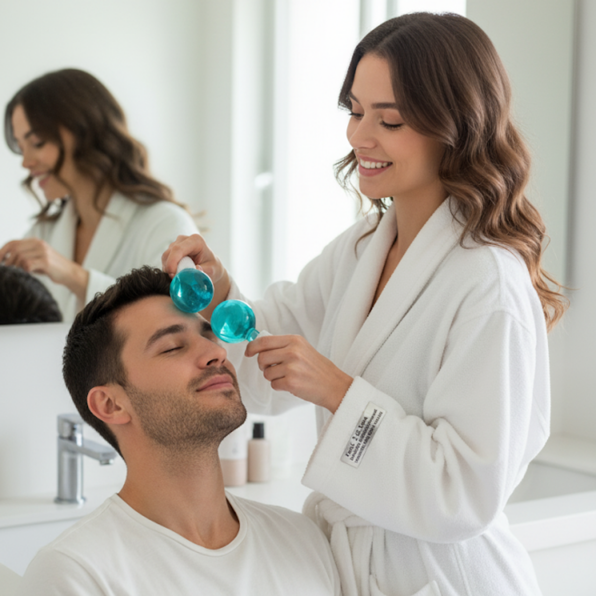 Pack 2 Esferas Reafirmante Masajeador Facial Terapia De Frío-5