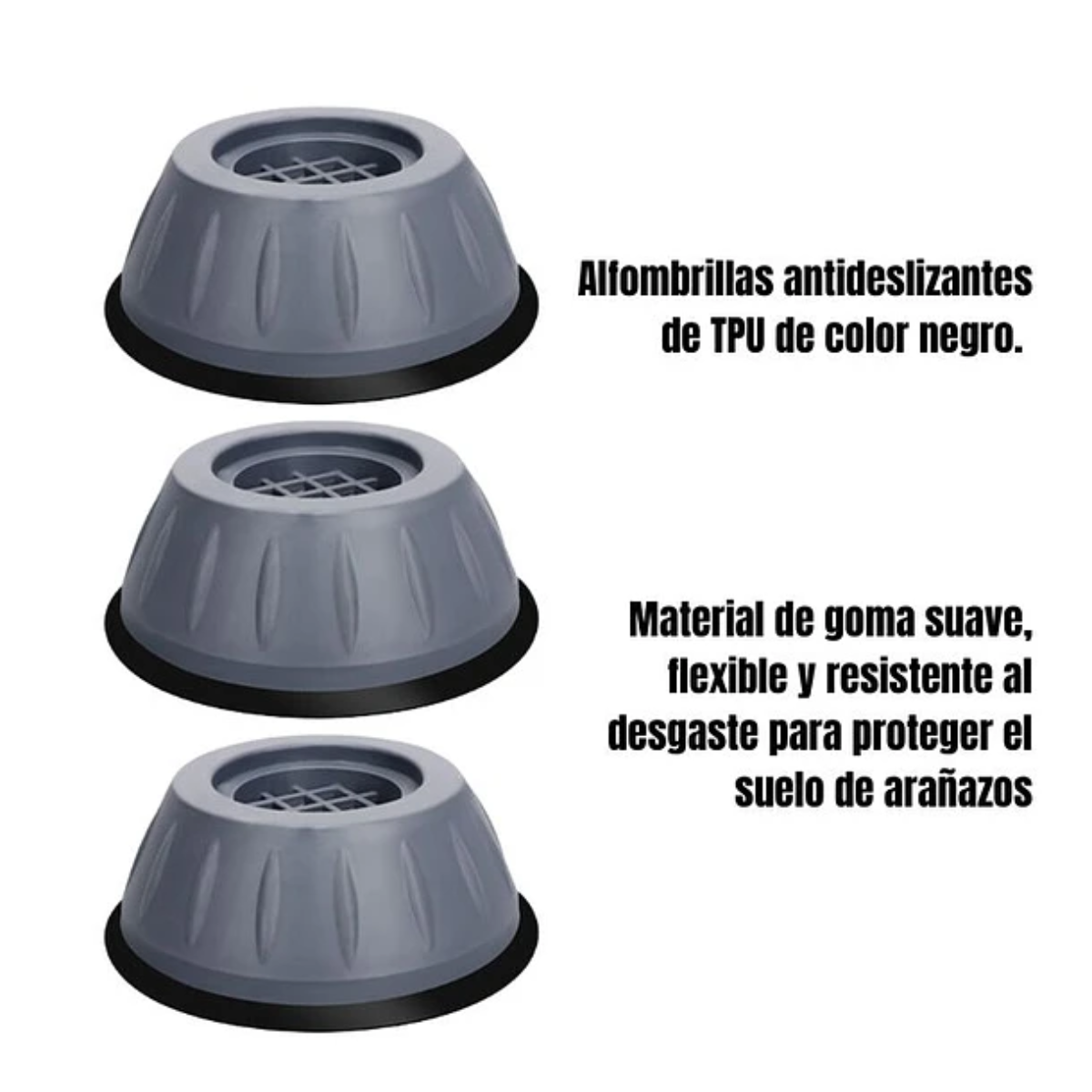 Pack 4 Soportes Antivibraci n Lavadora Muebles Multiusos-6