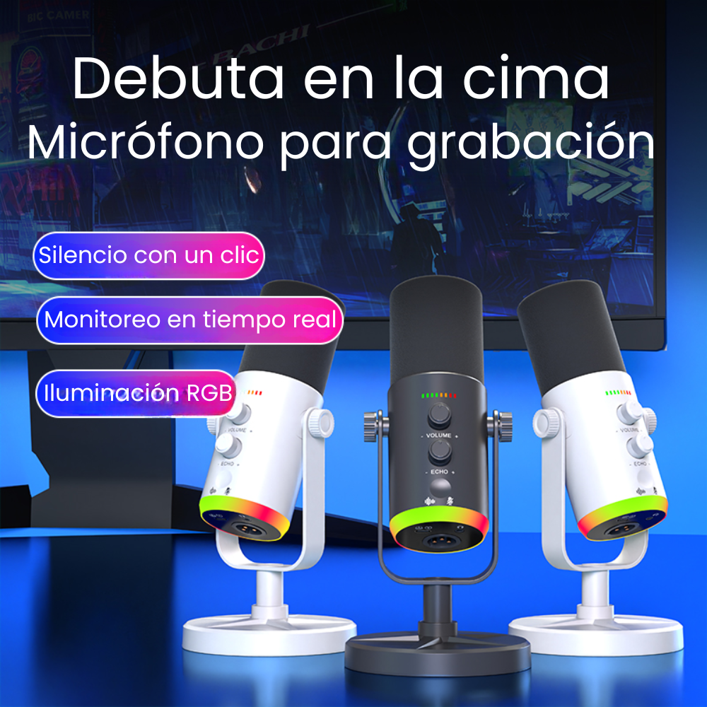 Microfono Dinamico Podcast Usb Xlr Profesional Streaming-1