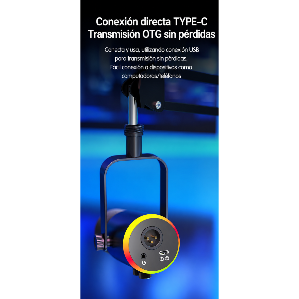 Microfono Dinamico Podcast Usb Xlr Profesional Streaming-6