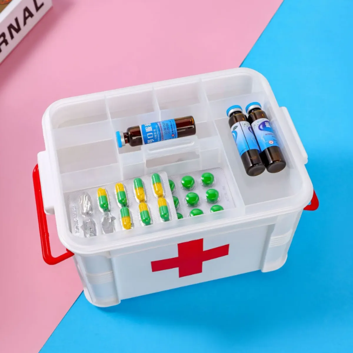 Caja Botiquin De Primeros Auxilios Plastico Blanco Con Tapa-2