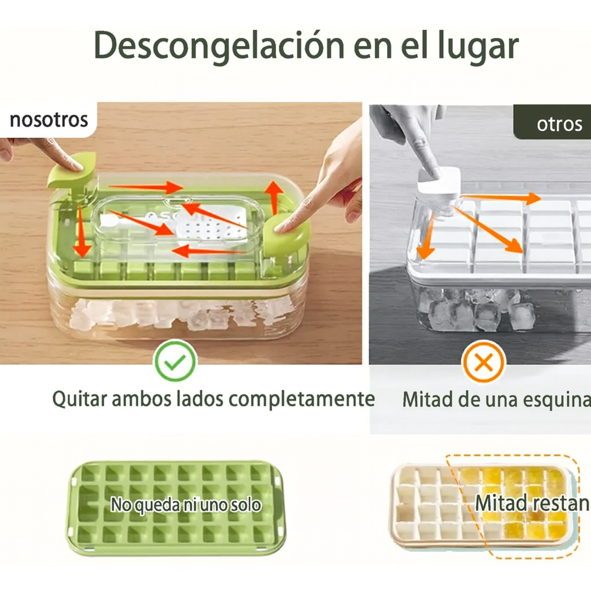 Cubeta Hielera De Silicona En Cubos Con Deposito-6