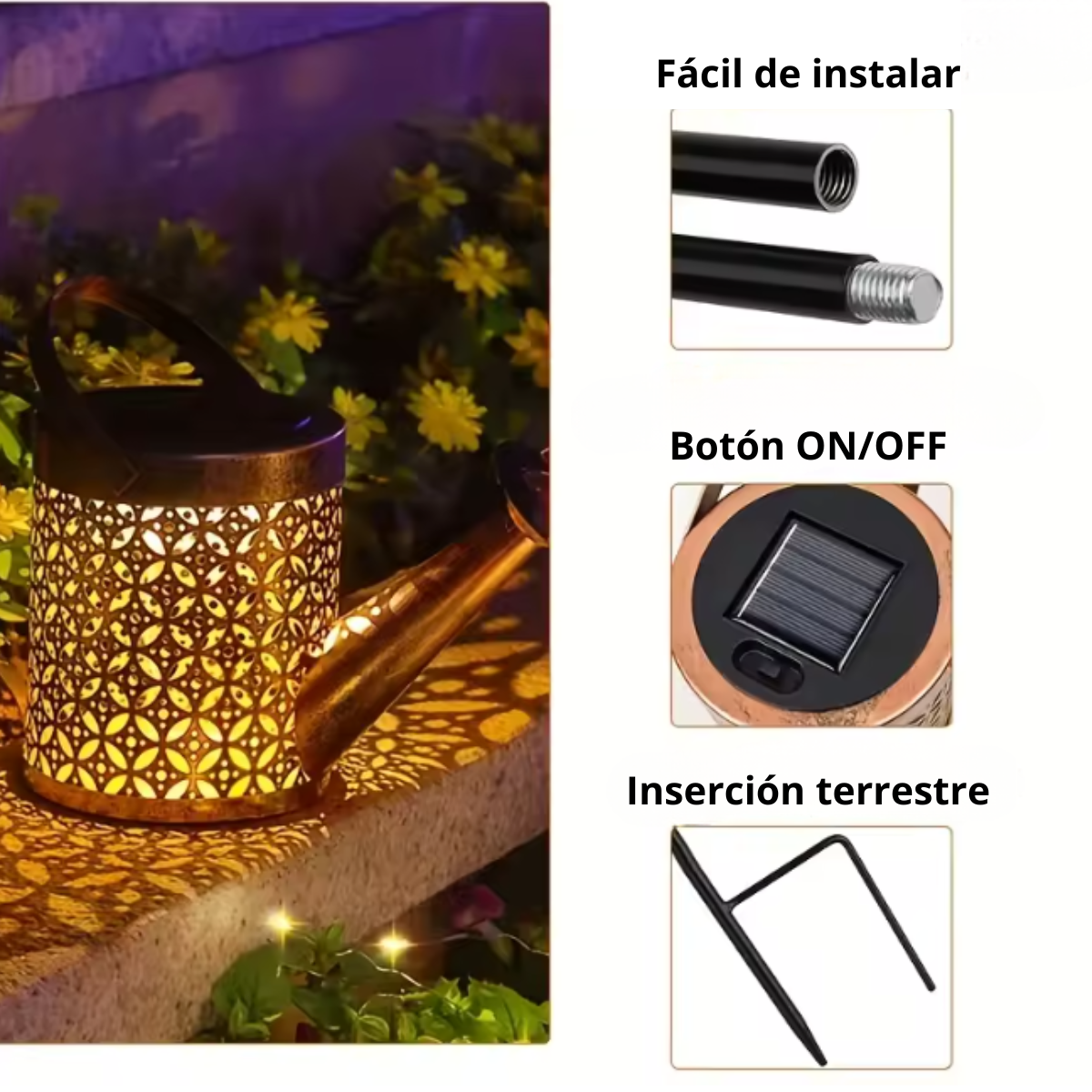 Lámpara Solar Led Exterior Hadas Jardín Waterproof-2