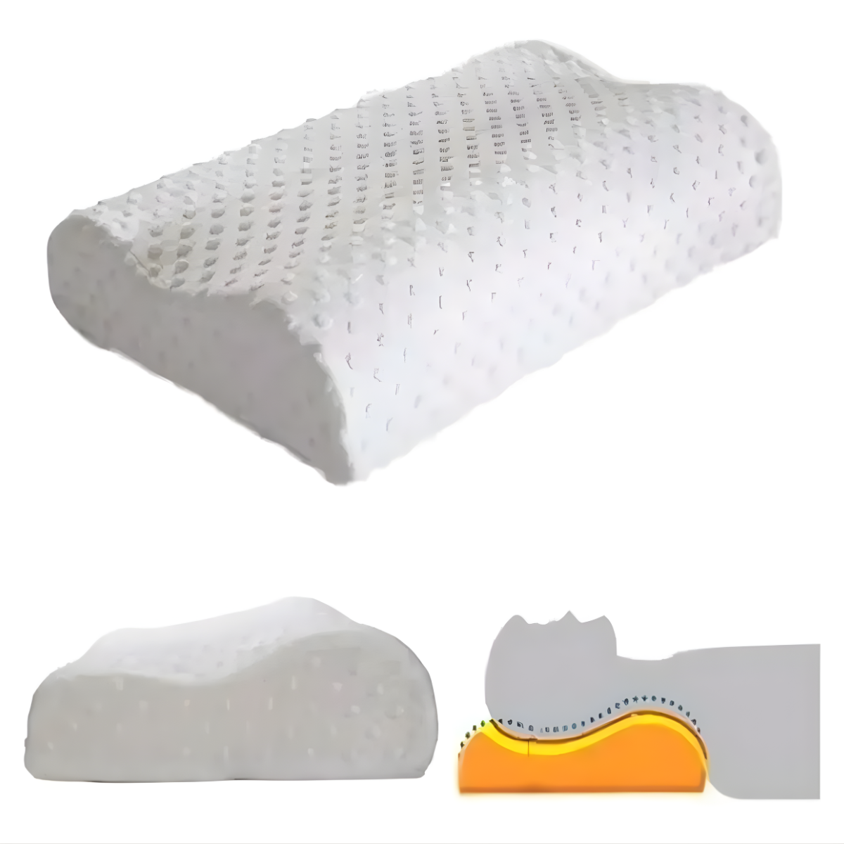 Almohada Viscoel stica Ortop dica Cervical Con Memoria-5