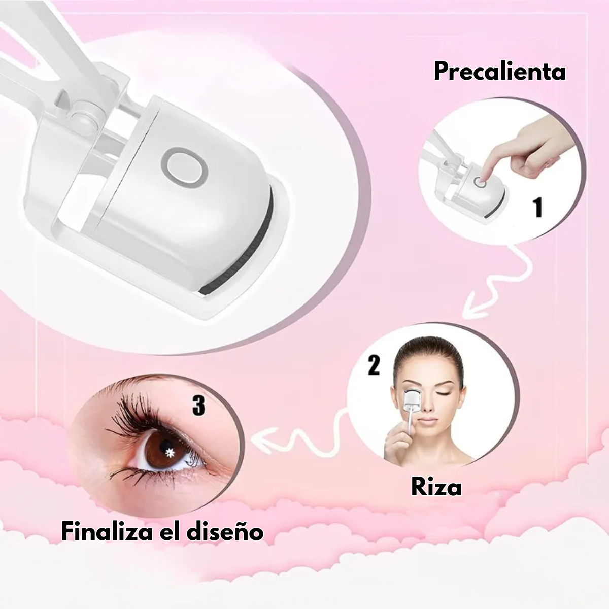 Encrespador Rizador De Pesta as Electrico Recargable-3