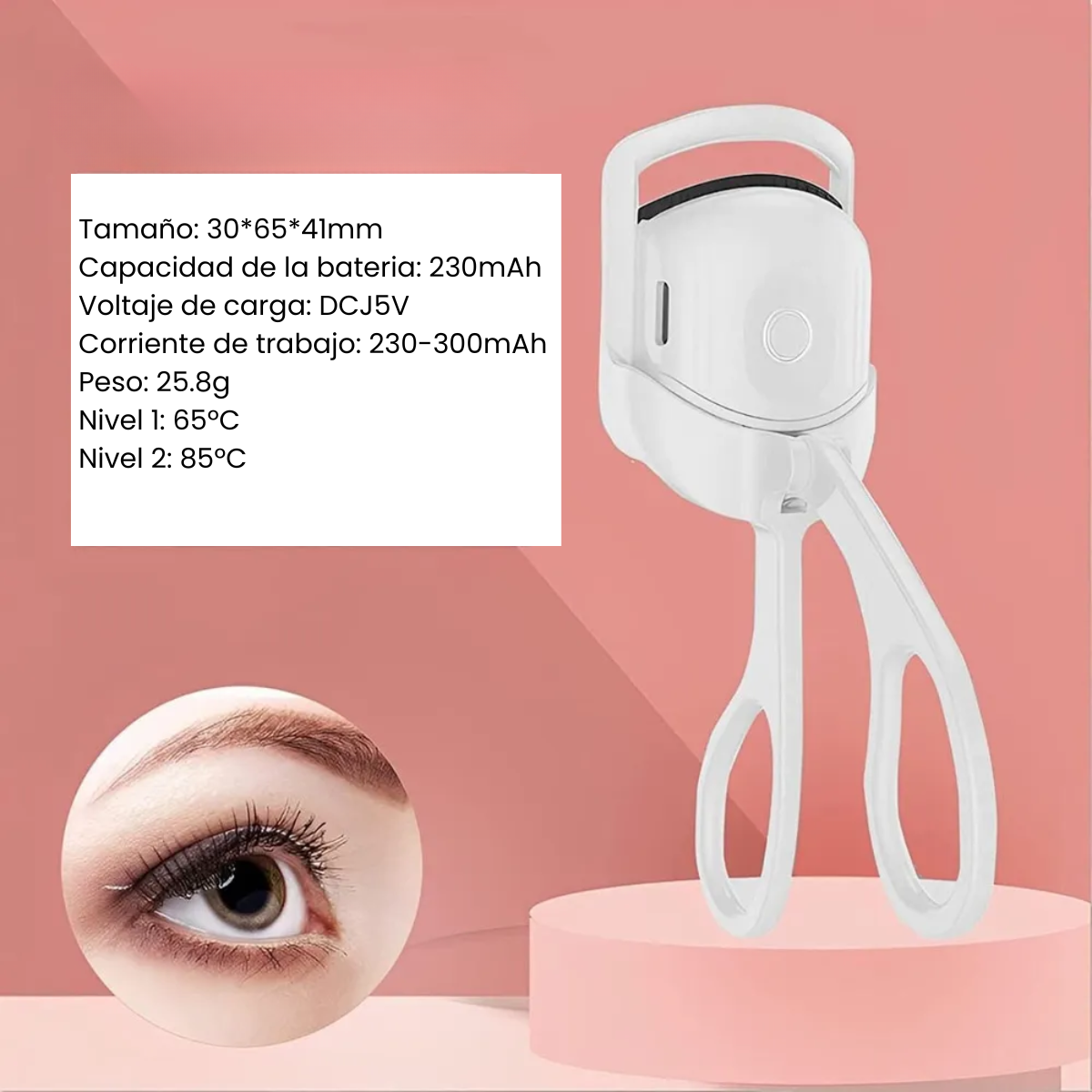 Encrespador Rizador De Pesta as Electrico Recargable-5