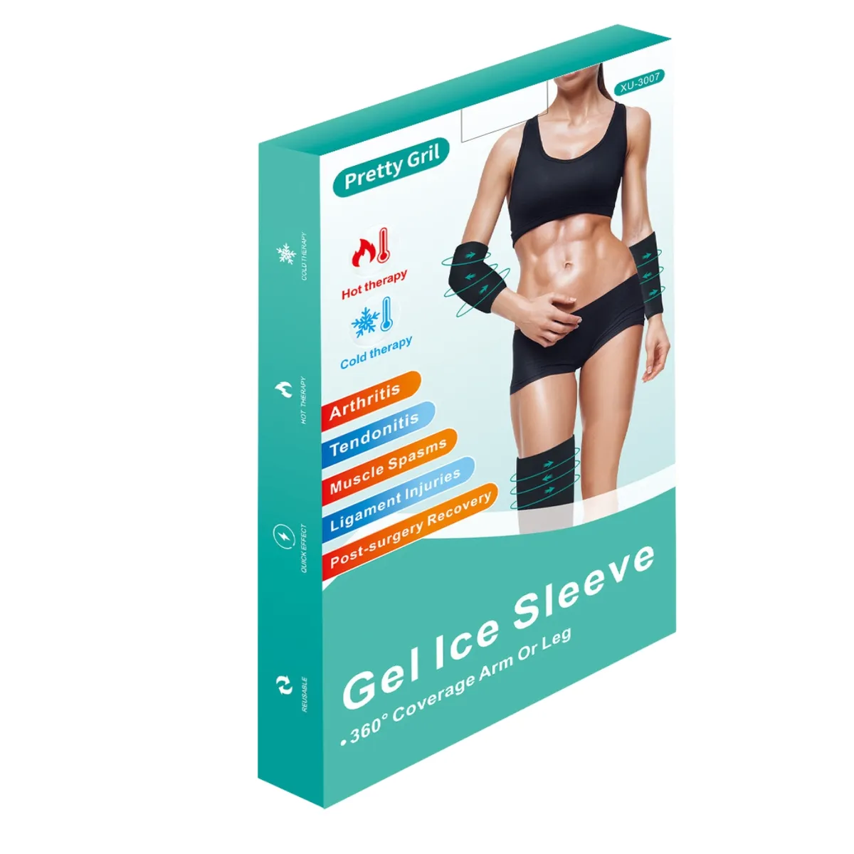 Manga Compresa Gel Frio Calor Brazos Piernas Alivio Dolor-7