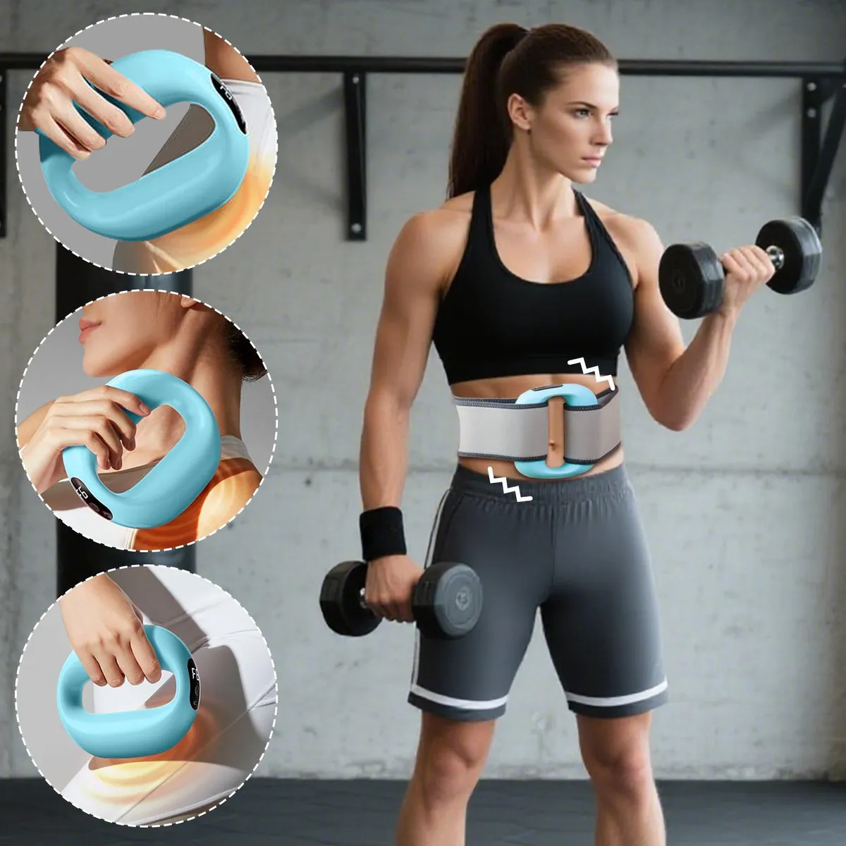 Anillo Masajeador Vibracion Recargable Musculos Deporte-4