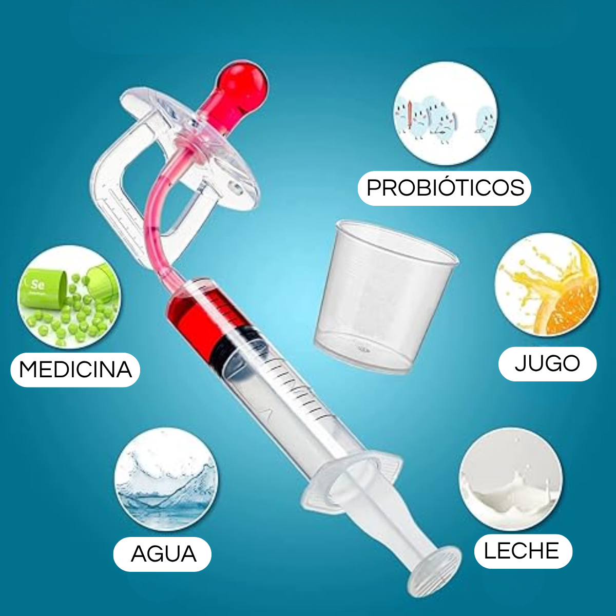 Chupete Alimentario Bebé Para Medicina Líquidos Multifunción-5